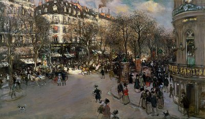 The Boulevard des Italiens, c.1900 by Jean Francois Raffaelli